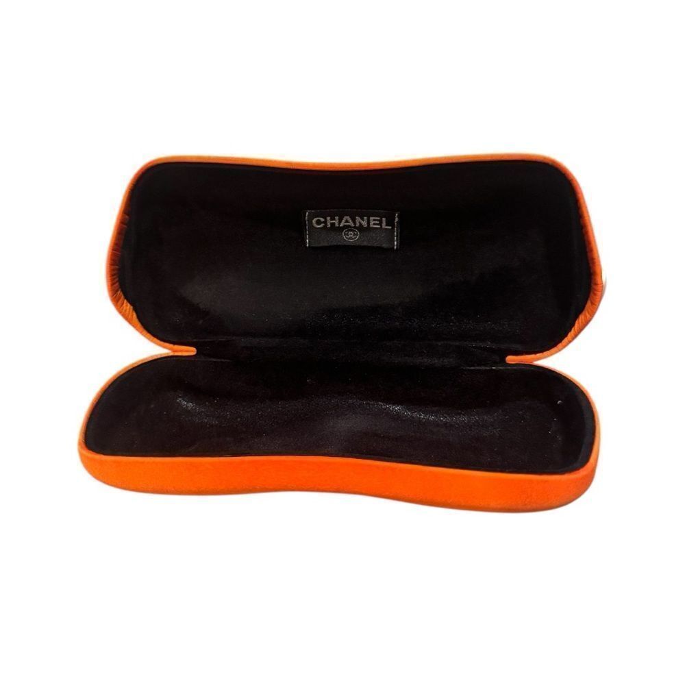Vintage Chanel Sunglasses Case – Clamshell Orange Hard Shell – Y2K – RARE - Picture 6 of 9